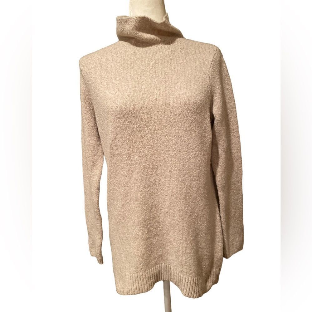 J Jill Turtleneck Sweater Tan Size Medium Long Sleeve Top
